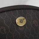 Christian Dior Honeycomb Canvas Shoulder Bag PVC Gray Gold Auth 163916-17