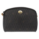 Christian Dior Honeycomb Canvas Shoulder Bag PVC Gray Gold Auth 163916-13