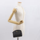 Christian Dior Honeycomb Canvas Shoulder Bag PVC Gray Gold Auth 163916-20