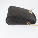 Christian Dior Honeycomb Canvas Shoulder Bag PVC Gray Gold Auth 163916-3