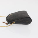 Christian Dior Honeycomb Canvas Shoulder Bag PVC Gray Gold Auth 163916-4