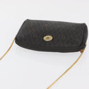 Christian Dior Honeycomb Canvas Shoulder Bag PVC Gray Gold Auth 163916-6