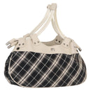BURBERRY Nova Check Blue Label Hand Bag Canvas Black Auth 163921-1