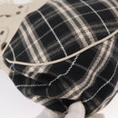 BURBERRY Nova Check Blue Label Hand Bag Canvas Black Auth 163921-9
