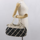 BURBERRY Nova Check Blue Label Hand Bag Canvas Black Auth 163921-20