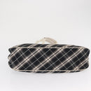 BURBERRY Nova Check Blue Label Hand Bag Canvas Black Auth 163921-5