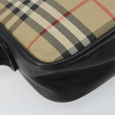 Burberrys Nova Check Shoulder Bag Canvas Beige Gold Auth 163922-14