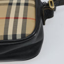 Burberrys Nova Check Shoulder Bag Canvas Beige Gold Auth 163922-15