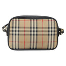 Burberrys Nova Check Shoulder Bag Canvas Beige Gold Auth 163922-2