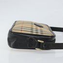 Burberrys Nova Check Shoulder Bag Canvas Beige Gold Auth 163922-3