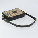 Burberrys Nova Check Shoulder Bag Canvas Beige Gold Auth 163922-7