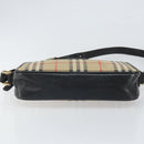 Burberrys Nova Check Shoulder Bag Canvas Beige Gold Auth 163922-5