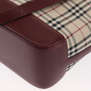 BURBERRY Nova Check Tote Bag Canvas Beige Gold Auth 163932-13