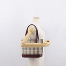 BURBERRY Nova Check Tote Bag Canvas Beige Gold Auth 163932-21