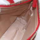BURBERRY Nova Check Hand Bag Canvas Beige Gold Auth 163933-20