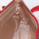 BURBERRY Nova Check Hand Bag Canvas Beige Gold Auth 163933-21