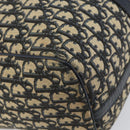 Christian Dior Trotter Canvas Boston Bag Navy Silver Auth 163934-16