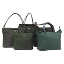 PRADA Hand Bag Nylon 5 Set Khaki Auth 163940-1