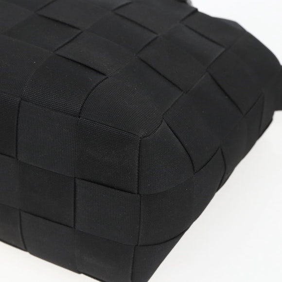 Salvatore Ferragamo Hand Bag Nylon 2way Black Silver Auth 163942