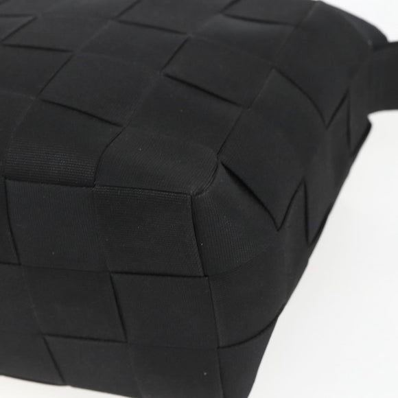 Salvatore Ferragamo Hand Bag Nylon 2way Black Silver Auth 163942