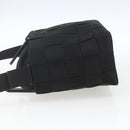 Salvatore Ferragamo Hand Bag Nylon 2way Black Silver Auth 163942-4