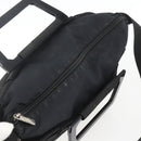 Salvatore Ferragamo Hand Bag Nylon 2way Black Silver Auth 163942-6