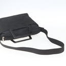 Salvatore Ferragamo Hand Bag Nylon 2way Black Silver Auth 163942-9