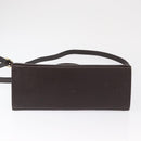 Salvatore Ferragamo Gancini Hand Bag Leather 2way Brown Gold Auth 163945-5