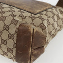 GUCCI GG Canvas Tote Bag Beige Silver 28893 Auth 163948-10