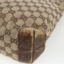 GUCCI GG Canvas Tote Bag Beige Silver 28893 Auth 163948-12