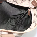 GUCCI GG Canvas Tote Bag Beige Silver 28893 Auth 163948-19