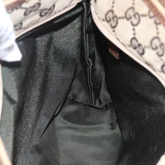 GUCCI GG Canvas Tote Bag Beige Silver 28893 Auth 163948