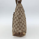 GUCCI GG Canvas Tote Bag Beige Silver 28893 Auth 163948-5