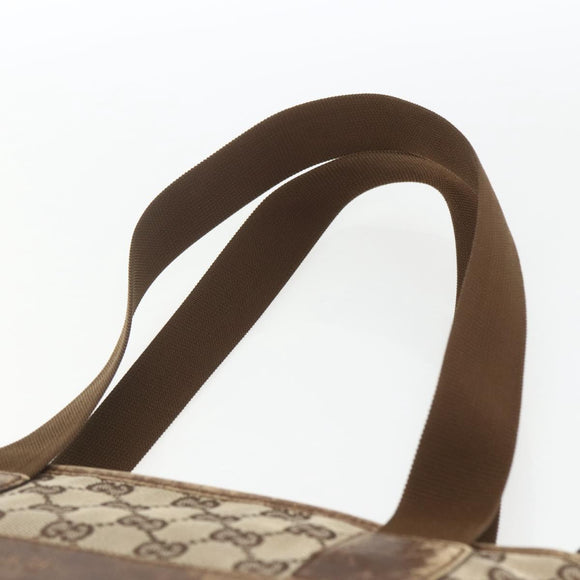GUCCI GG Canvas Tote Bag Beige Silver 28893 Auth 163948