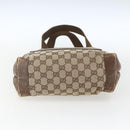 GUCCI GG Canvas Tote Bag Beige Silver 28893 Auth 163948-9