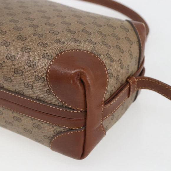 GUCCI Micro GG Supreme Shoulder Bag PVC Beige Gold 007 101 5294 Auth 163950