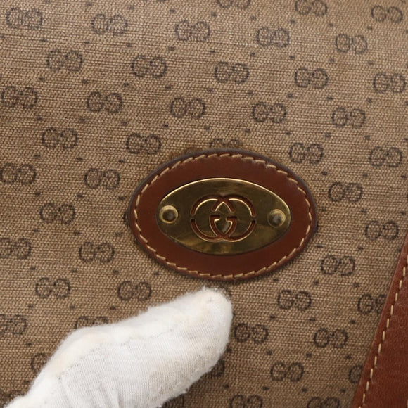 GUCCI Micro GG Supreme Shoulder Bag PVC Beige Gold 007 101 5294 Auth 163950