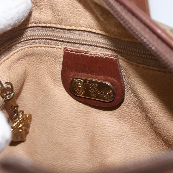 GUCCI Micro GG Supreme Shoulder Bag PVC Beige Gold 007 101 5294 Auth 163950