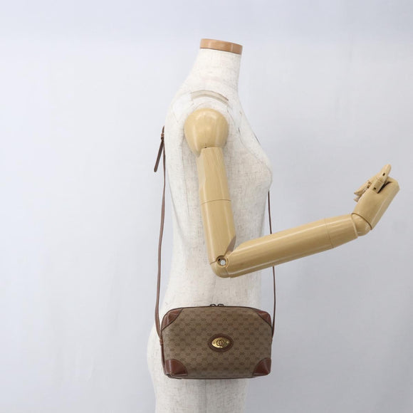 GUCCI Micro GG Supreme Shoulder Bag PVC Beige Gold 007 101 5294 Auth 163950