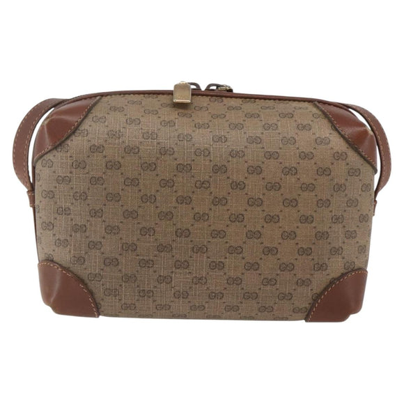 GUCCI Micro GG Supreme Shoulder Bag PVC Beige Gold 007 101 5294 Auth 163950