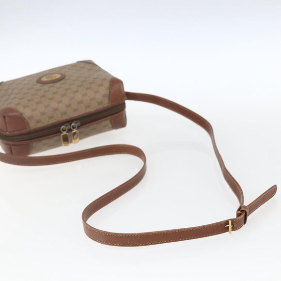 GUCCI Micro GG Supreme Shoulder Bag PVC Beige Gold 007 101 5294 Auth 163950