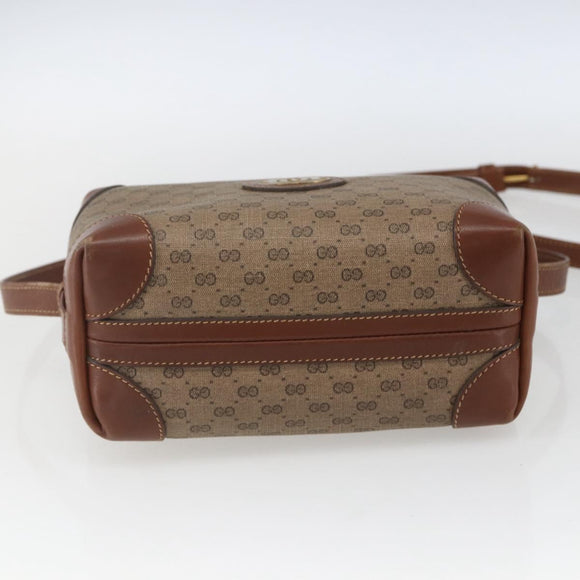 GUCCI Micro GG Supreme Shoulder Bag PVC Beige Gold 007 101 5294 Auth 163950