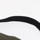 PRADA Hand Bag Nylon 2way Khaki Silver Auth 163952-10