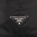 PRADA Hand Bag Nylon 2way Khaki Silver Auth 163952-16