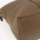 GUCCI Tote Bag Leather 2way Brown Silver 339550 Auth 163953-16