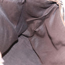 GUCCI Tote Bag Leather 2way Brown Silver 339550 Auth 163953-22