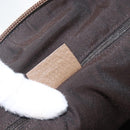 GUCCI Tote Bag Leather 2way Brown Silver 339550 Auth 163953-12