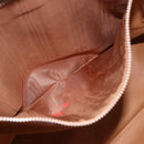 CELINE Macadam Canvas Tote Bag PVC Leather Brown Gold Auth 163954-20