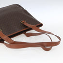 CELINE Macadam Canvas Tote Bag PVC Leather Brown Gold Auth 163954-7