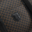 CELINE Macadam Canvas Tote Bag PVC Leather Black Gold Auth 163955-17